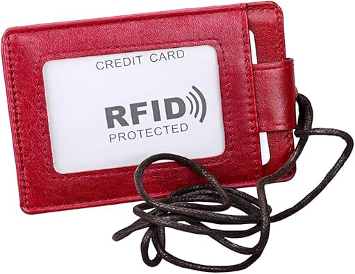 Amazon Co Jp New Trip Idカードホルダー 牛本革 定期入れ メンズ ネームホルダー パスケース 社員証 ケース 名札 ネックストラップ付 五色選択可能 レッド Idカードホルダー 牛本革 定期入れ メンズ ネームホルダー New Tripパスケース 社員証 ケース 名札