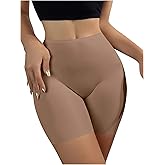 WDIRARA Women's Slip Shorts Under Dress Seamless Shaping Boyshorts Panties Tummy Control Shapewear Underwear
