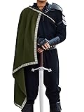 Runcati Mens Renaissance Shawl Half Shoulder Cape