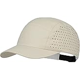 CLAPE Short Brim Baseball Cap for Men, Quick Dry Mesh 5 Panel Hat, Lightweight Outdoor Low Profile Cap for Small Heads