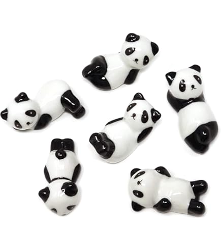 Honbay 6PCS Fashion Broad Bean Shaped Floral Ceramic Chopsticks Rest Rack Stand Holder For Chopsticks Forks Spoons Knives Paint Brushes