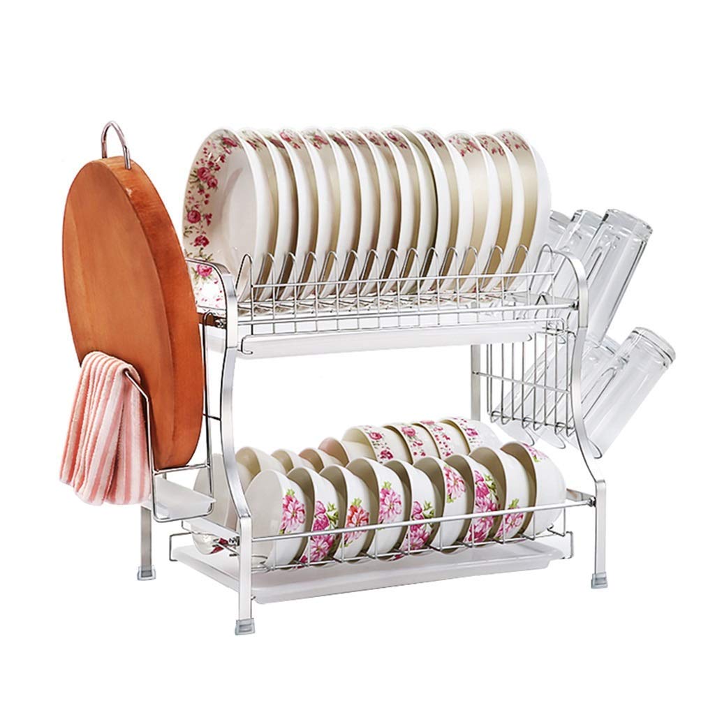 Montado en la pared Estante para platos Cocina de acero inoxidable