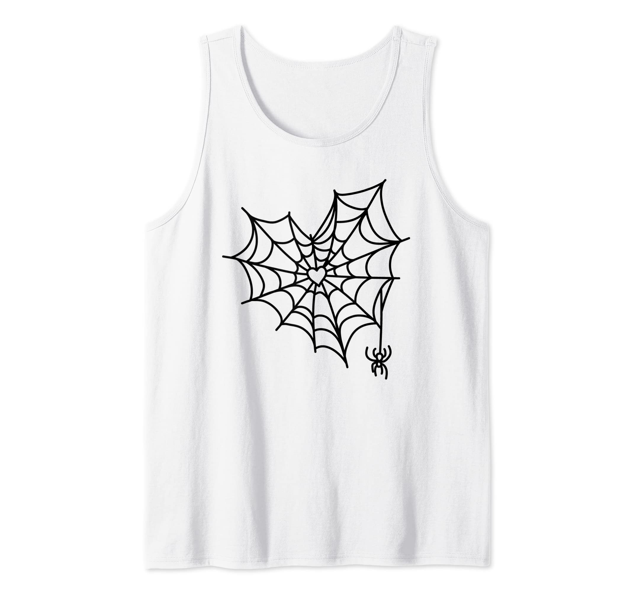 Photo 1 of Spider Web Heart Cute Halloween Goth Tank Top