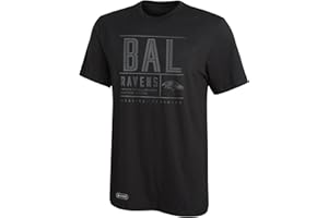 Outerstuff NFL Men's Covert Grey On Black Short Sleeve Performance T-Shirt