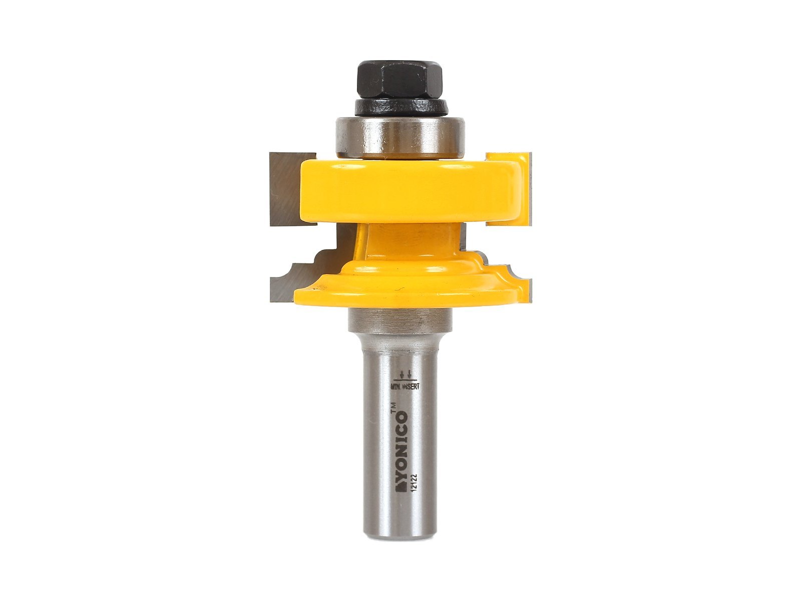 Yonico 12122 - Glass Door Rail and Stile Router Bit, Classical Ogee - Stock Size: 3/4" to 1" - 1/2" Shank