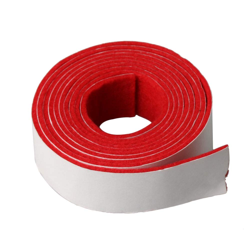 Yibuy Red Spring Rail Felt Strip for Piano Keyboard Replacement 130x1.9cm