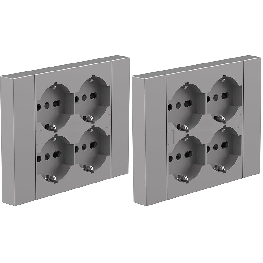 Electraline 22135 Multipresa da incasso Quadra 4 Posti Universali P40