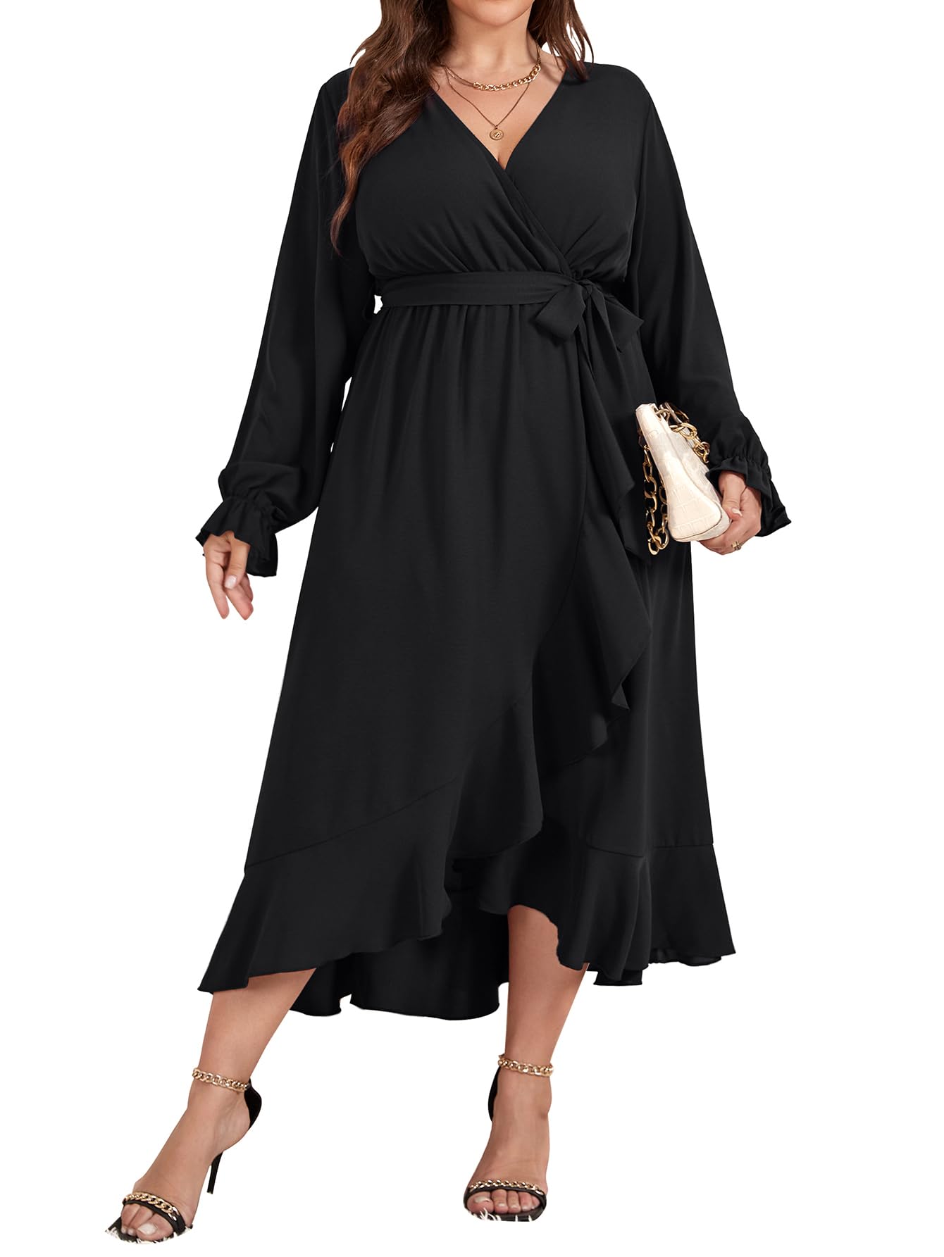 Taqqpue Summer Dresses For Women 2025 Plus Size Boho Floral Print V Neck Short Sleeve Line Midi Dress Casual Loose Dress Long Dress Wedding Guest Dresses