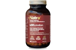 Natra LIVsolution 60 V-Capsules - Liver Detox, Cleanse & Defense, Gallbladder Support - Bile Flow Digestion Aid - Milk Thistl