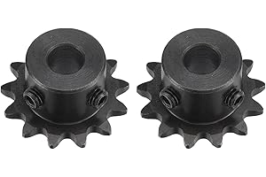 uxcell #25 Chain Roller Sprocket, 8mm Bore 1/4" Pitch 13 Tooth Single Strand Chain Sprocket, C45 Carbon Steel 25 Roller Chain