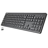 Arteck 2.4G Wireless Keyboard Ultra Slim Full Size