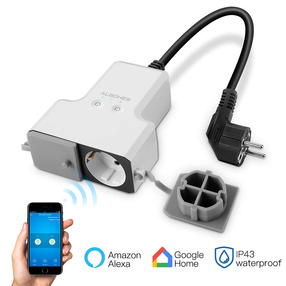 para uso al aire libre Set de enchufes inal/ámbricos para exteriores 3
