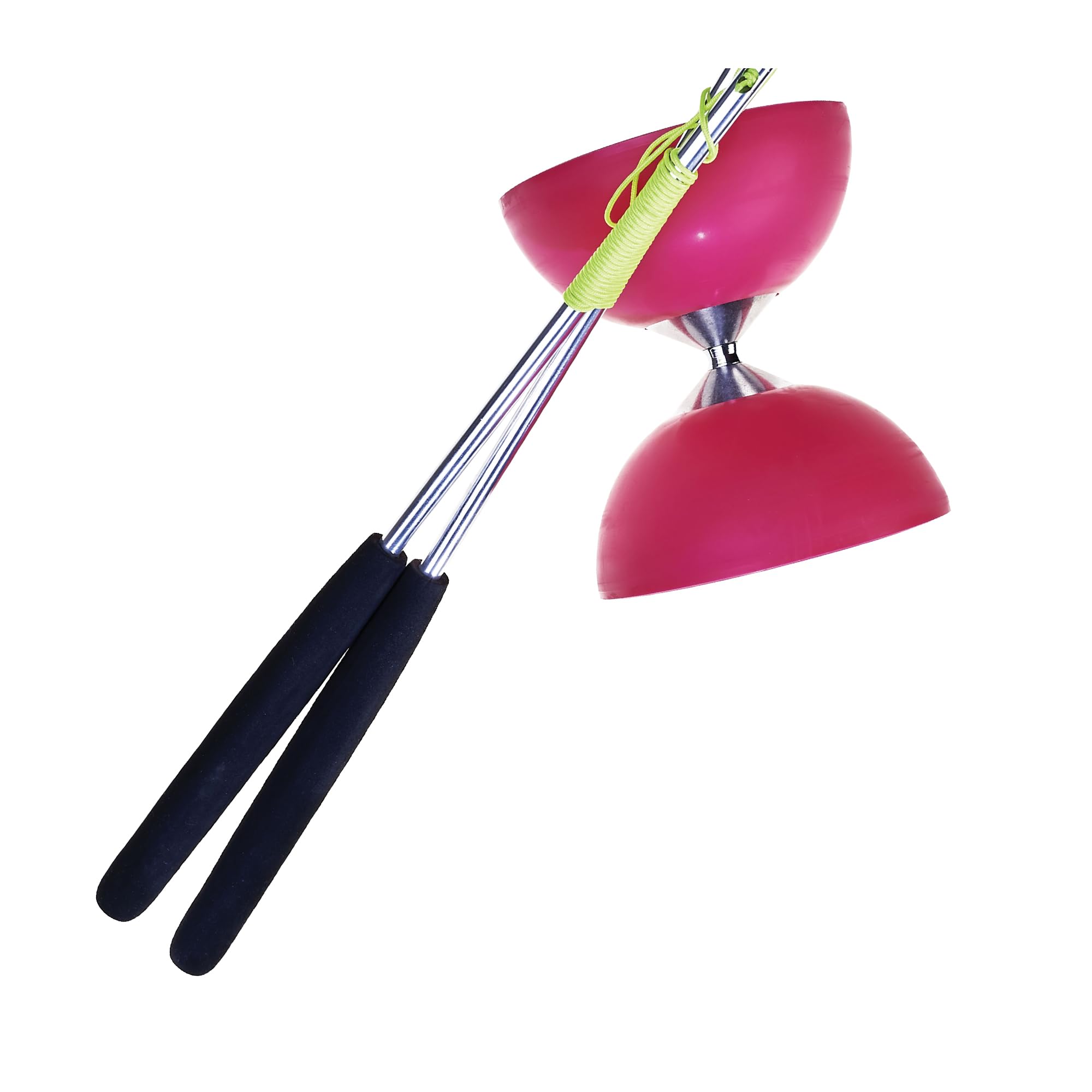 Eureka 515708 Acrobat 105 Rubber Diabolo with Aluminum Hand Sticks, Pink