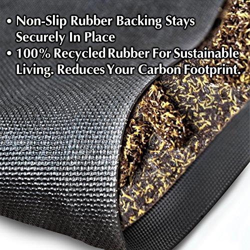 gbHome GH-6763B Premium Quality Indoor Mat | 24 x 36 inches | Interior Doormat with Anti-Skid Rubber Back | Water Absorbent, Stain Resistant, Quick Drying, Easy to Clean, Low Profile Door Mat