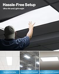 Sunco 2x4 LED Flat Panel Light Drop Ceiling Office