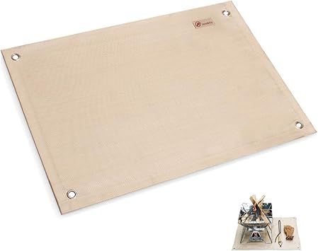 Amazon 耐熱シート 焚き火台シート 溶接 耐火 防火 スパッタシート 防炎 ガラス繊維 芝生保護 キャンプ 60 80cm Fieekty クッキングツール