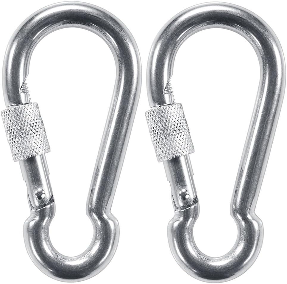 PROND Locking Carabiners, Heavy Duty Carabiner, 316 Stainless Steel Screw Lock Carabiner Hooks