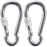 PROND Locking Carabiners, Heavy Duty Carabiner, 316 Stainless Steel Screw Lock Carabiner Hooks