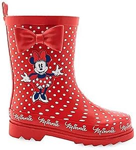 red rain boots with bow on back