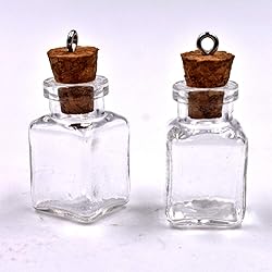 MIGK 24pcs Small Mini Glass Jars Bottles with Cork