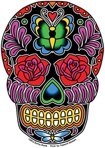 Butterfly Sugar Skull Sticker