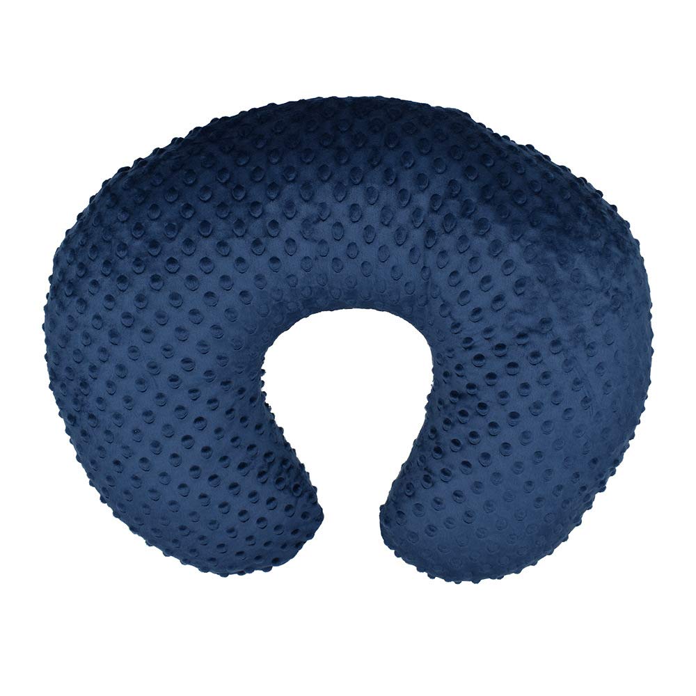 Ultra Soft Minky Dot Nursing Pillow Cover Multi-Use Breastfeeding Nursing Pillow Slipcovers (Navy Blue)