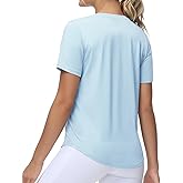 THE GYM PEOPLE Women's Workout Short Sleeve Breathable T-Shirts Athletic Yoga Tee Tops