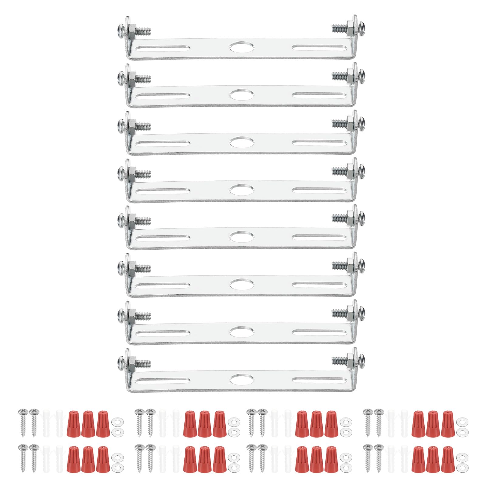 PATIKIL 100mm (3.94") Universal Light Fixture Mounting Bracket Kit, 8 Set Light Crossbar Ceiling Light Plate with Screw for Wall Light Ceiling Light Pendant Chandelier
