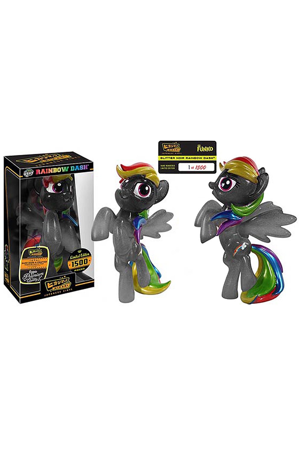 Glitter Noir Rainbow Dash Hikari Sofubi Figure by Hikari