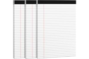 RONEKY Legal Pads 8.5 x 11.75, 3 Pack, 50 Sheets per Note Pads, Wide Ruled Legal Notepad Desk Pad for Work, Thick White Paper with Lines, Perforated Notepads 8.5 x 11.75 In Memo Pads Office Home Writing Pads