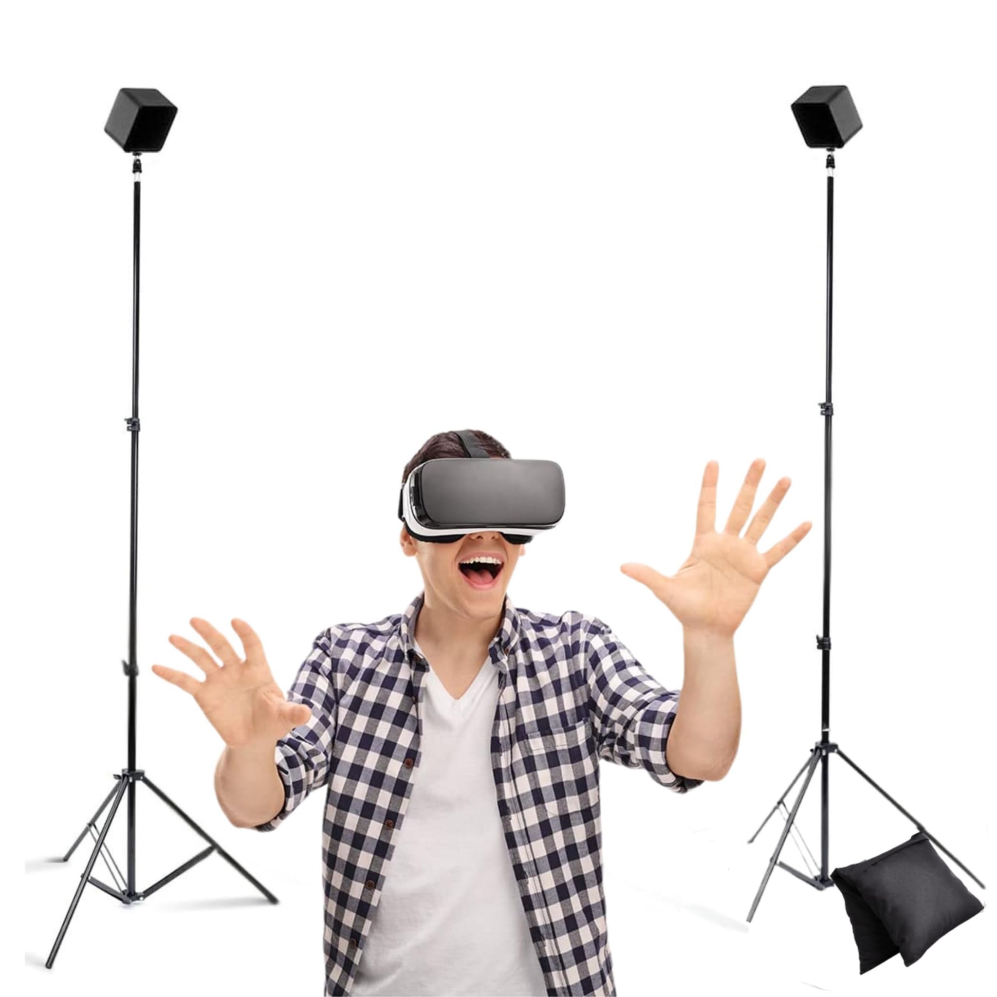 Soporte para trípode Skywin VR, soporte para sensor compatible con estación base HTC Vive y soporte para estación base para sensores Vive u Oculus Rift Constellation (2 soportes)