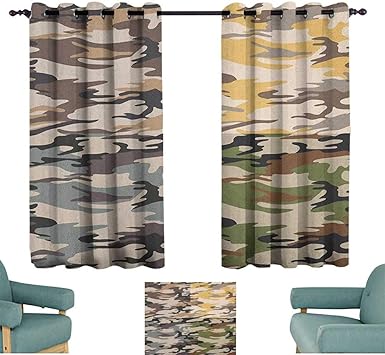 Amazon Com Camo Children Blackout Curtain Camouflage Patterns In