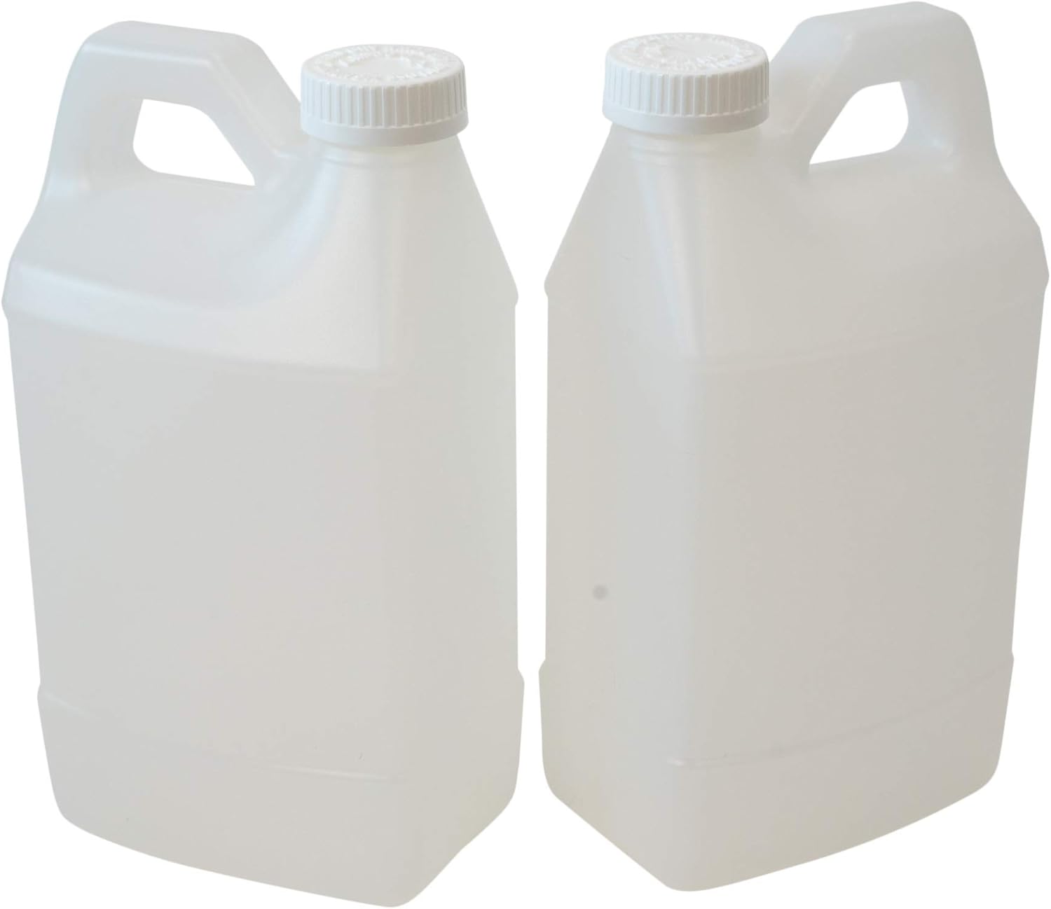 CSBD FStyle Clear Plastic Jug with Child Resistant Lid, 2 Pack, Storage Containers