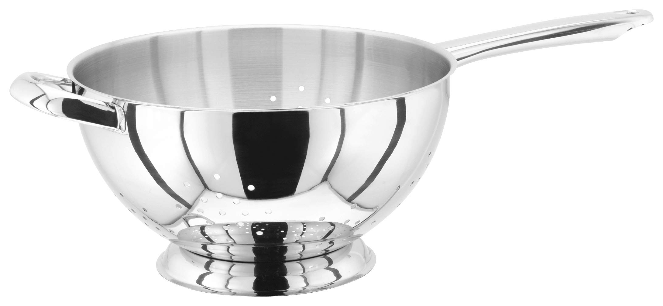 Stellar Speciality Cookware 26cm Long Handle Colander, Stainless Steel, Dishwasher Safe
