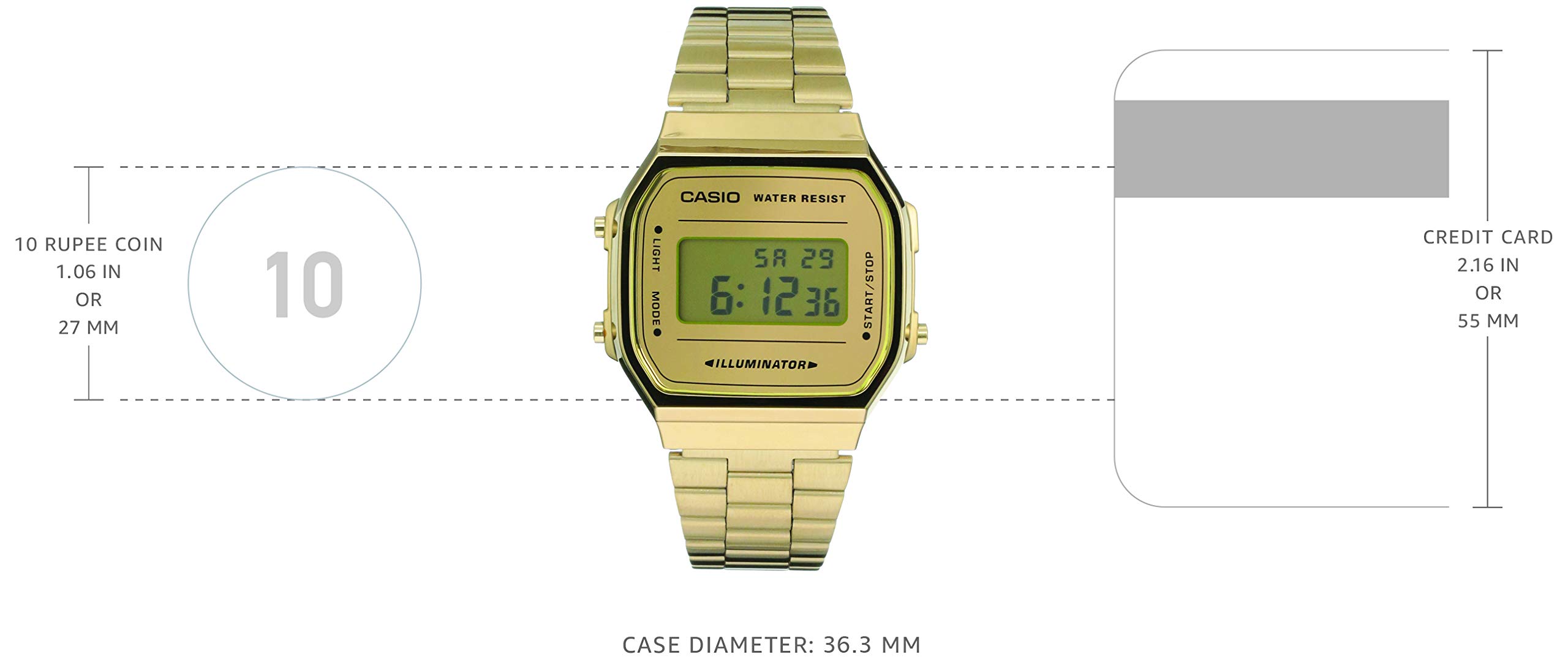 Casio Vintage Series Digital Gold Dial 