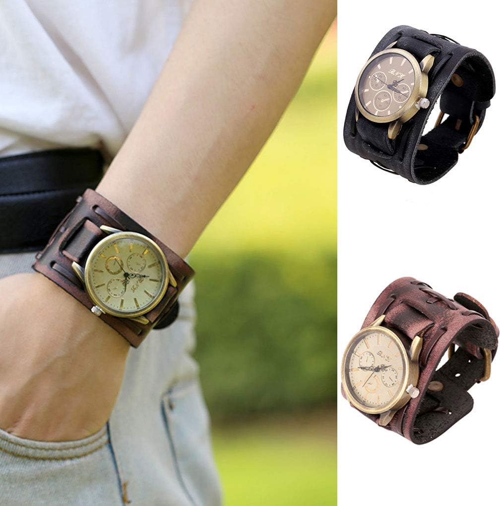 Mengonee - Reloj de Pulsera para Hombre, Retro, Correa de ...