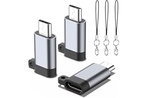 USB-C to Micro USB Adapter, 3-Pack USB Type C Female to Micro USB Male Connector Converter Compatible for Galaxy S7/S6/S5 Edg