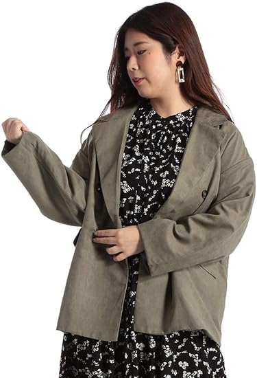 Amazon サカゼン Jinty 大きいサイズ レディース テーラード ダブル 4つボタン ジャケット コート ジャケット 通販