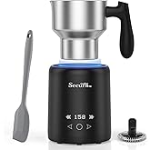 Secura Coffee Milk Frother, 5-IN-1 Electric Milk Steamer with Detachable Stainless Steel Jug Automatic Hot/Cold Foam & Hot Ch