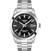 Tissot mens Gentleman Stainless Steel Dress Watch Grey T1274071105100