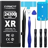 XYIRMCYF Super Capacity 24300mAh Battery Compatible with iPhone XR, 0 Cycle Li-Polymer Replacement Battery for iPhone XR, with Professional Repair Tool Kit