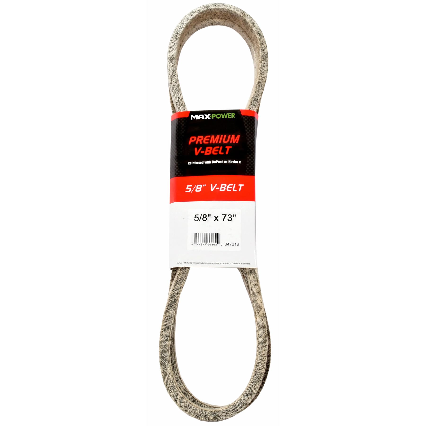 MAXPOWER 347618 Premium Belt Reinforced with Kevlar Fiber Cords, 5/8" x 73"