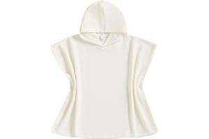 woshilaocai Toddler Swim Coverup Boy Girl Hooded Poncho Kid Baby Swimsuit Cover Up for Beach, Pool, Surf