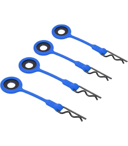 Mxfans RC Karosserie-Clips, 155 Mm, Rot – Aus Stahldraht & Aluminium, 2 Stück Mit Schrauben – Für 1/10 Modellautos
