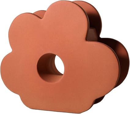 Amazon Co Jp 花瓶 フラワーベース おしゃれ 陶器 室内 お花 花型 ポップ インテリア 韓国ライク 一輪挿し 結婚祝い 引っ越し祝い オレンジ ホーム キッチン