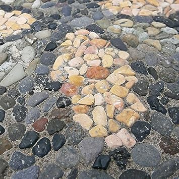 Amazon ステップストーン ブラック 敷石 飛び石 玄関 ガーデン ガーデニング エクステリア Diy 置石 敷石 庭 芝 モザイク アジアン バリ タイ エスニック 雑貨 並行輸入品 砂利