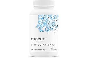 THORNE - Zinc Bisglycinate 30mg - Daily Support for Skin, Eye & Immune System Health* - Chelated Zinc Supplement - 60 Servings