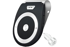 Bluetooth Speaker for Car with Visor Clip, Skybess Hands Free Car Bluetooth Speaker for Cell Phone, Motion Auto Power On Wire