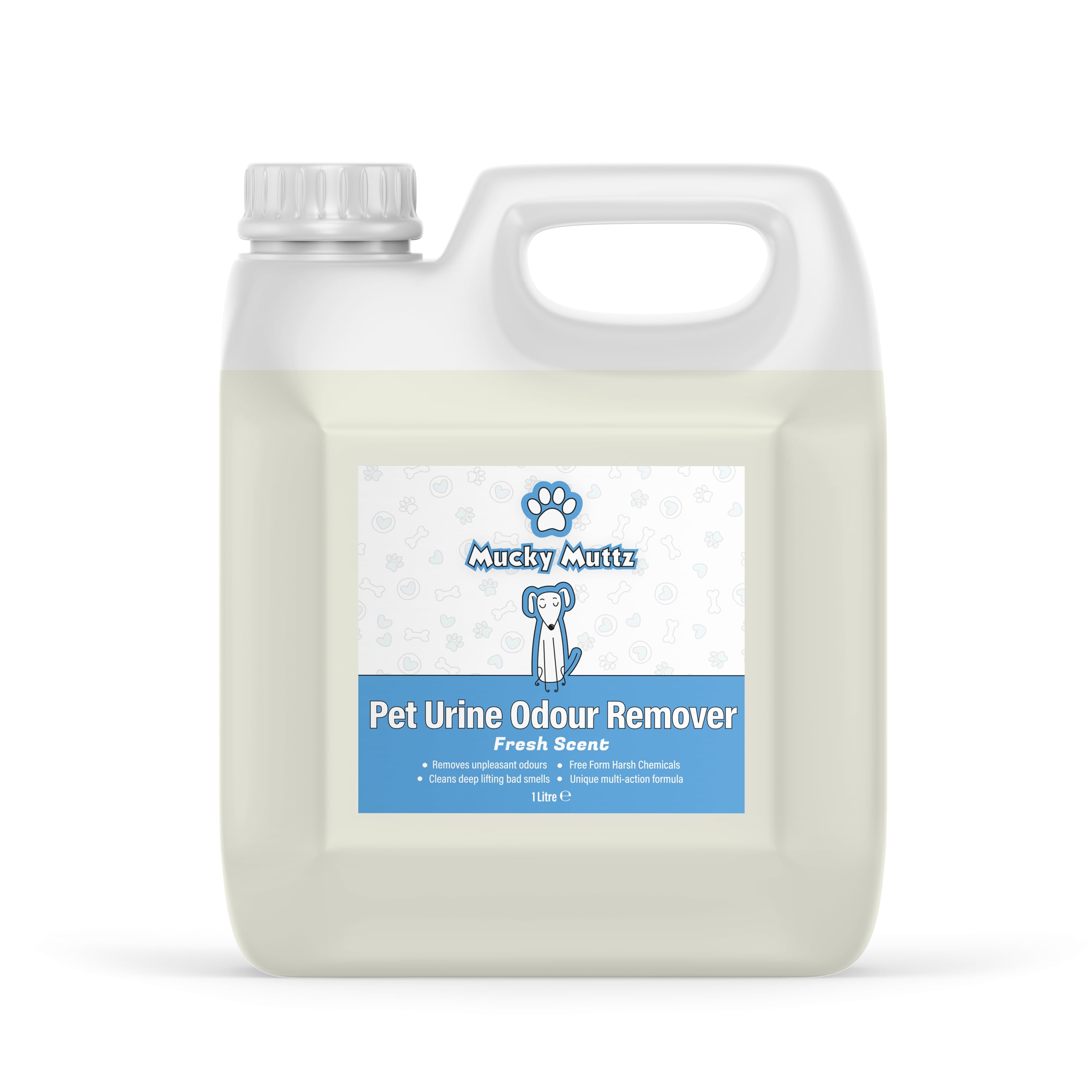 Mucky Muttz - Pet Urine Odour & Stain Remover – Enzyme Cleaner for Dog & Cat Urine | Eliminates Smells from Carpets, Rugs, Floors & Pet Beds | Pet-Safe Formula - 1 Litre