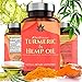 Hemp Oil Capsules for Pain Relief | Natural Hemp Oil Extract 1500mg with Turmeric - Reduces Aches, Inflammation, Stress & Anxiety - Improves Joint Mobility & Brain Health - Made in USA | 60 Capsules